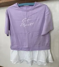 ベルメゾンタグ付き ロゴレイヤードTシャツ Mのサムネイル