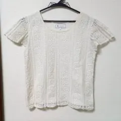 最終値下げしました。ROPÉ PICNIC アイボリー レース 半袖トップス38