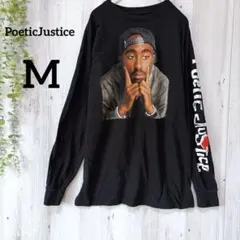 ポエティックジャスティス 長袖Tシャツ クルーネック 写真 M 黒 綿100%のサムネイル