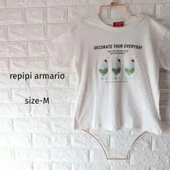 300円〜 レピピアルマリオ 半袖Tシャツ M 白 クリームソーダ レトロ160