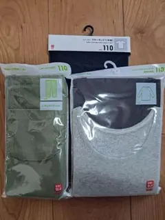 UNIQLO 110サイズ Tシャツ、パンツ、肌着セット