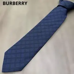 BURBERRY バーバリー ネクタイ ネイビー ブラック チェック 상태좋음