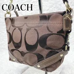 COACH Signature Mini Shoulder Bag Canvas