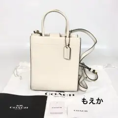 COACH コーチ ミニ カシン ハンドバッグ ショルダーバッグ本革 ホワイト