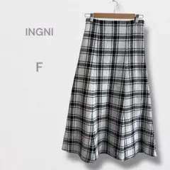 イング チェックスカート フレア チェック柄 裏地あり 華やか 上品