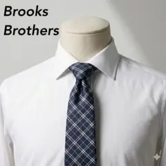 Brooks Brothers ネイビー チェック柄 ネクタイ