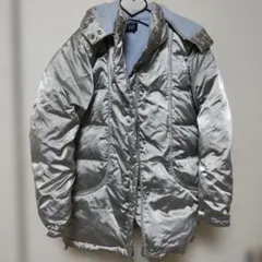 GAP KIDS シルバー フード付きダウンジャケット サイズ130～140