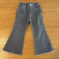 branshes ブランシェス　フレア　デニム　パンツ グレー