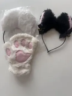 猫耳カチューシャ 肉球手袋