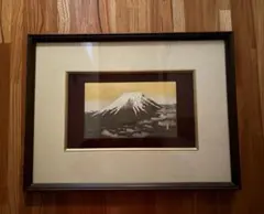 昭和レトロ 額縁 春山 富士山 立体アート シャドーアート 風景画 日本