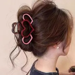 ハート型カラーヘアクリップ