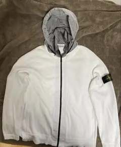 STONE  ニット パーカー Lホワイト ダブルジップ STONE ISLAND ニット パーカー Lホワイト ダブルジップ - メルカリ