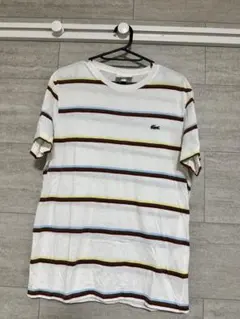 LACOSTE ボーダー Tシャツ 半袖 ホワイト