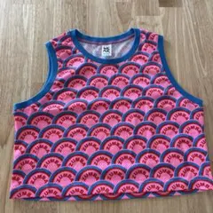 ZUMBA スリーブレストップ ピンク/ブルーSサイズ