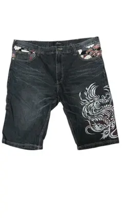 ダークデニム ハーフパンツy2k