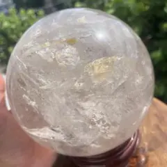 超特大‼️90mm ゴールドルチルクォーツ 丸玉 スフィア 金針水晶 - メルカリ
