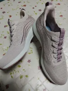 新品✨手を使わず履くFLATLIGHT QS KNIT SNEAKER ピンクのサムネイル