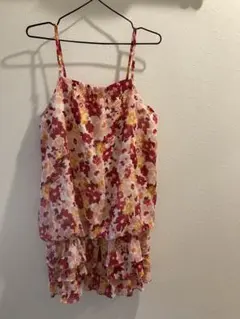 シフォンキャミソール ミニワンピース　花柄のサムネイル