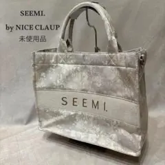 未使用品 Seemi.by NICE CLAUP ジャガードトートバッグ