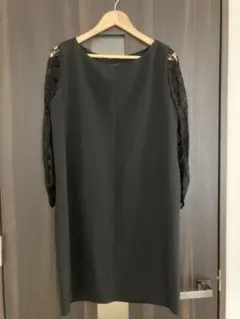 結婚式 お呼ばれ ドレス 黒 LL XL