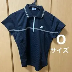YONEX 黒 ジッパー付きポロシャツ　テニスウェア