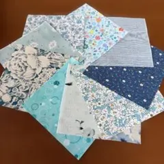 はぎれセットNo.7 ブルー 生地・布・ハギレ