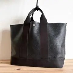 《超美品》TOPKAPI トプカピ トートバッグ シボ レザー ブラック 黒系