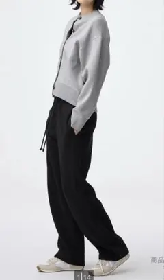 【新品タグ付】GU スウェットバレルレッグパンツ