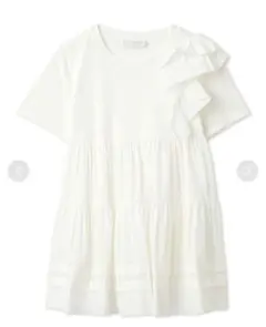 L'AUBE BLANC Beaded Smocked Puff Top - メルカリ
