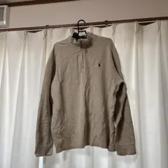 ポロ ベージュ ジップアップトレーナー