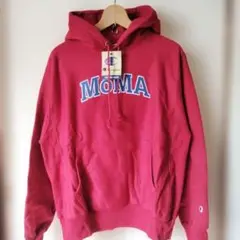 未使用 MoMA チャンピオン リバースウィーブ パーカー フーディ赤