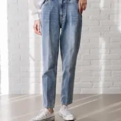 グローバルワーク　グッドデニム　テーパードパンツ　XSのサムネイル