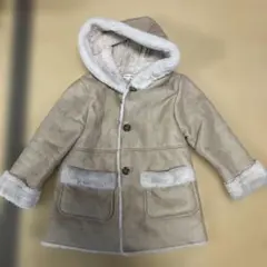 GLOBAL WORK キッズ　ベージュ ムートンコート L
