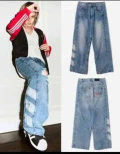 藤井風モデル オンライン即完売 アディダスオリジナルスデニムパンツ