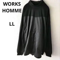 ワークスオム　ウインドブレーカー　ブラック　長袖ピステ　ジャンバー　LL