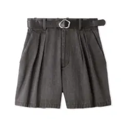 【新品未使用品】SNIDEL スナイデル ベルト付きタックハーフパンツ