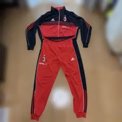 激レア adidas ACミラン ジャージ 上下セット 赤黒