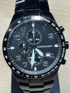シチズン　INDEPENDENT ブラック クロノグラフ WR10BAR 稼働品