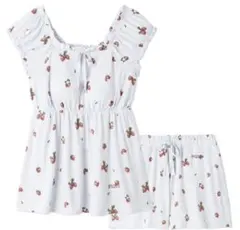 gelato pique ストロベリー 柄 トップス パンツ セット　水色