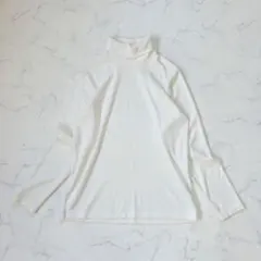 UNIQLO/ヒートテック/フリース/長袖カットソー/XL/ホワイト/ハイネックのサムネイル