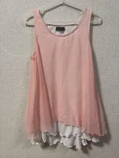 EGOIST ピンク ノースリーブ 春チュニックシフォンキャミ平成ギャルy2k