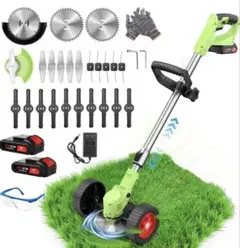 草刈り機 充電式草刈り機 1880W高出力 21V 2*2000mAh大容量