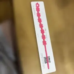 ピンク花モチーフ編みブレスレット