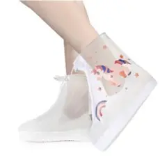 キッズ　レインシューズ　防水　雨　軽量