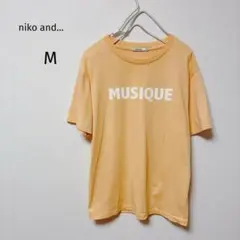 niko and... ビックロゴ Tシャツ　半袖　オレンジ　カットソー　Mのサムネイル