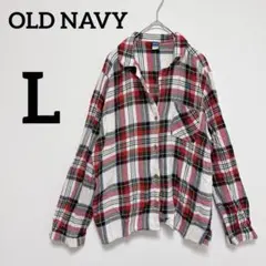 OLD NAVY オールドネイビー　チェック柄　長袖シャツ【L】オーバーサイズ