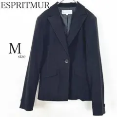 【エスプリミュール】 テーラードジャケット 黒 ビジネス シンプル