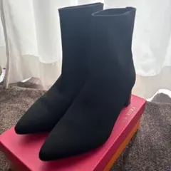 【美品】GU ポインテッドニットブーツ　Ｌサイズ ブラック　取扱終了品