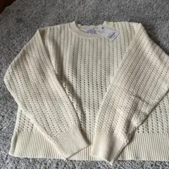 coen アイボリー 長袖ニットセーター F