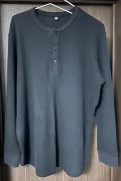 ユニクロ　ワッフルヘンリーネックTシャツ